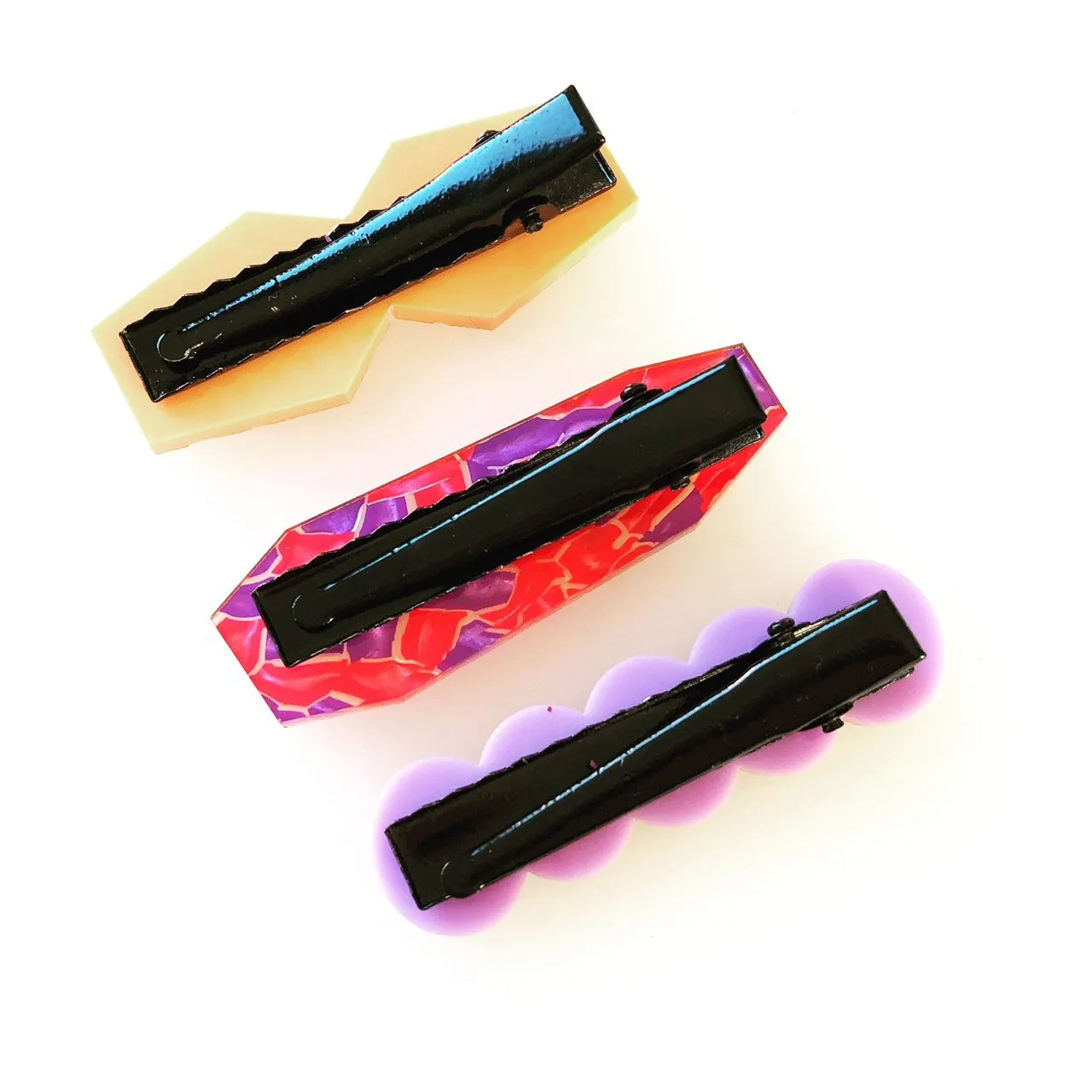 © 2 Pair Hair Clip Cabochons - 13 Assorted Designs