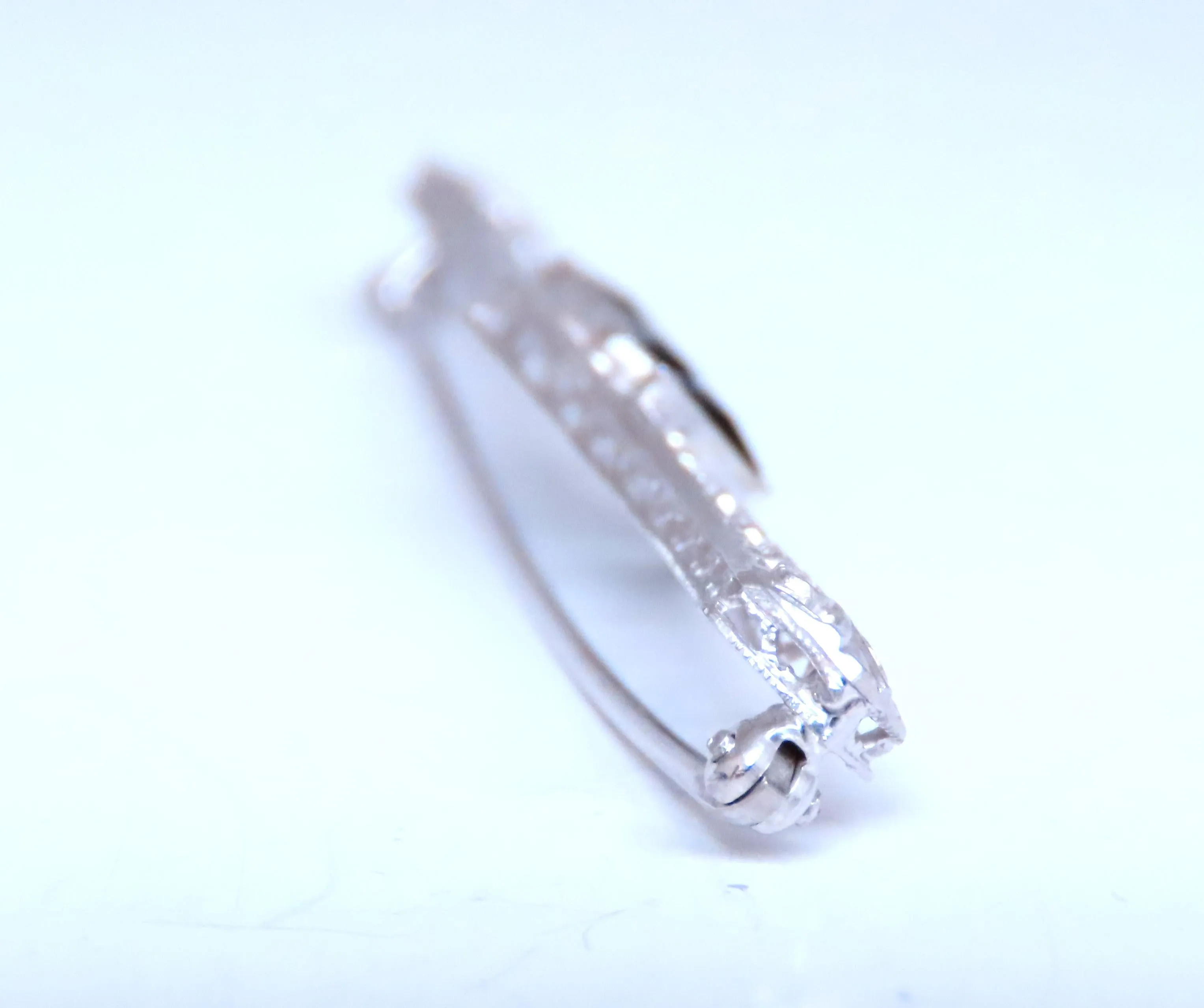 0.60ct Lab Sapphires Edwardian Revisit Deco Pin / Hair Clip 45411
