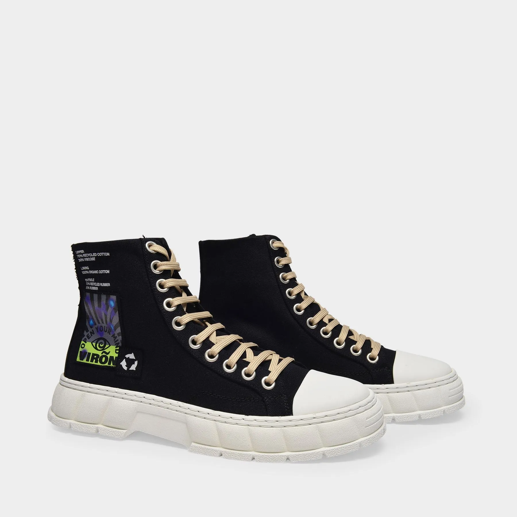 1982 Techno Canvas 99R Black Sneakers