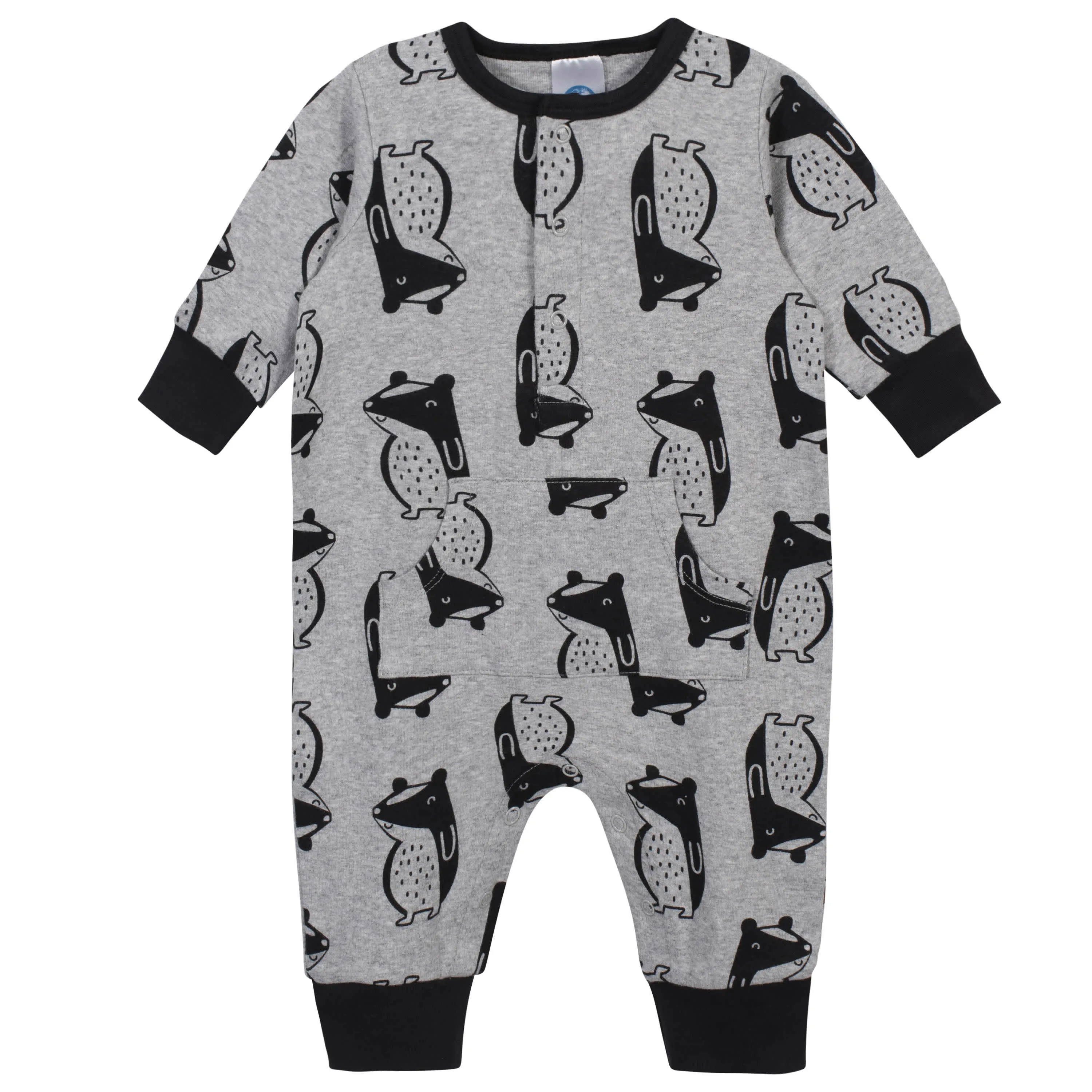 3-Piece Baby Boys Comfy Stretch Badger Coverall Set