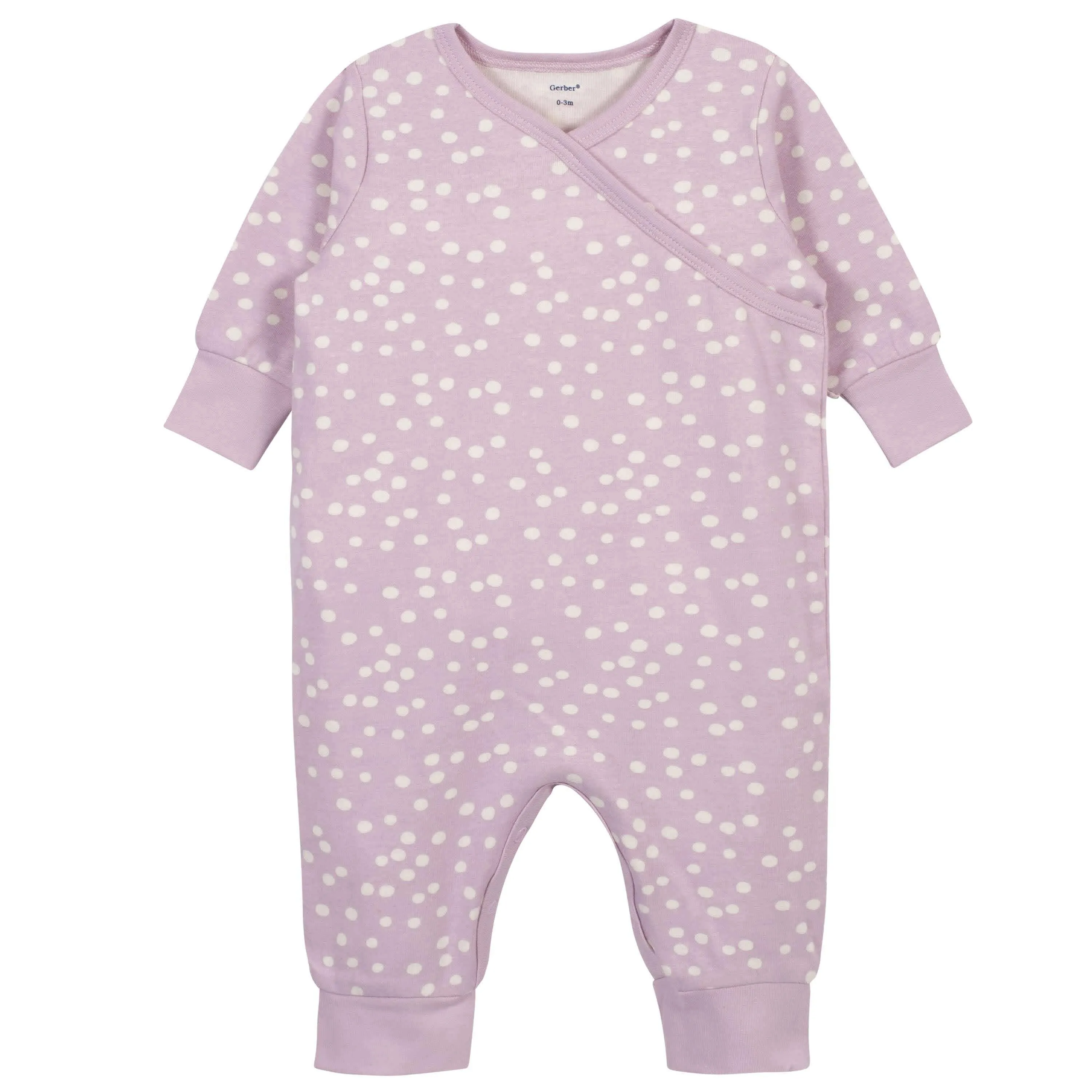 3-Piece Baby Girls Comfy Stretch Ducklings Coverall Set