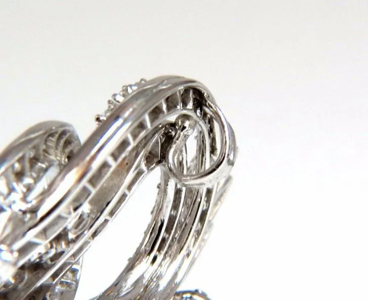 8.00Ct. Diamonds Platinum Art Deco Style Brooch 12359