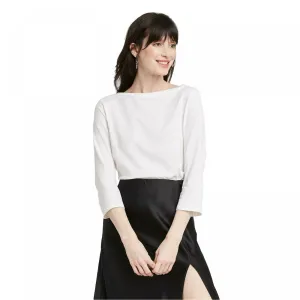 A New Day Women's Slim Fit 3/4 Sleeve Boat Neck T-Shirt