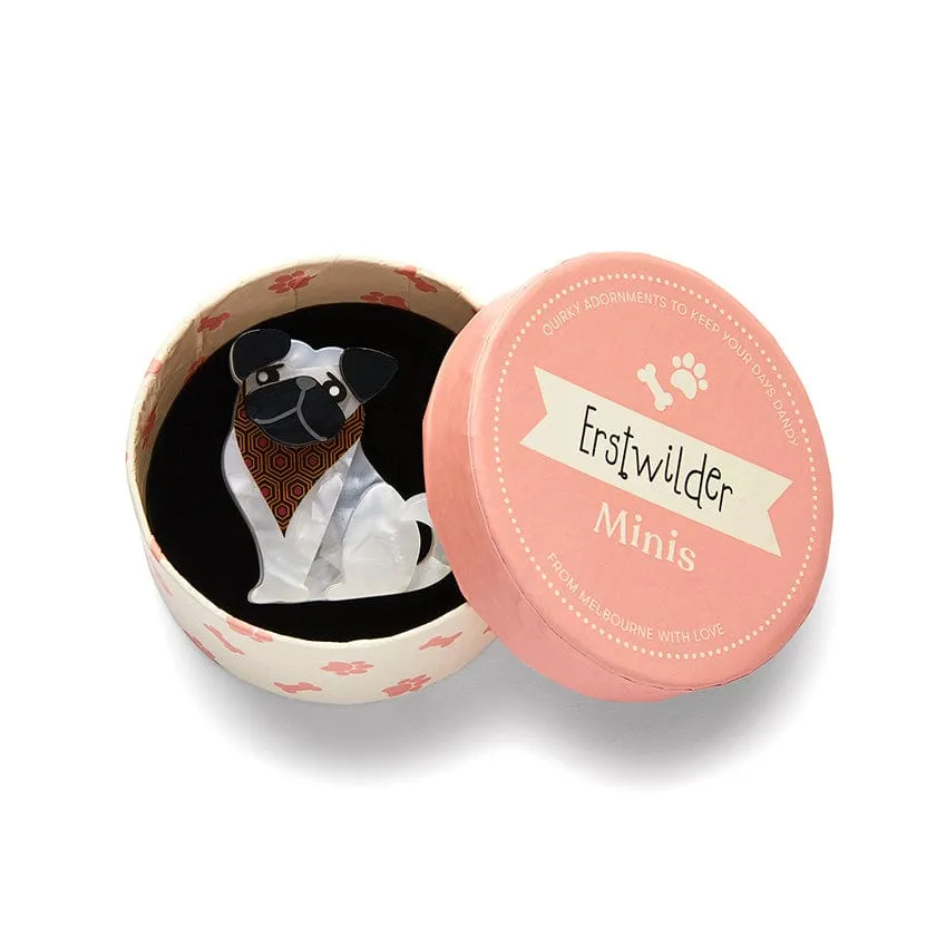Adoring Polly Pug Mini Brooch