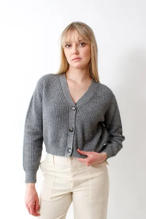 Allude Cotton Cashmere Cropped Cardigan