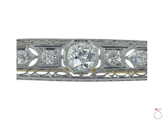 Art Deco 1.60ctw Diamond Bar Pin Brooch in Platinum