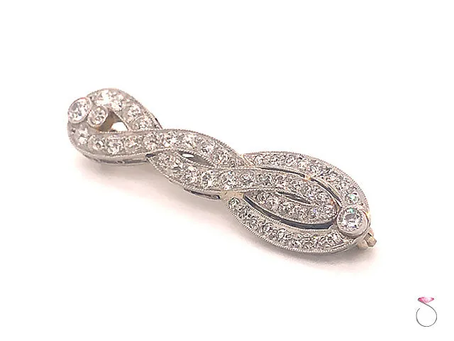 Art Deco Diamond Brooch in Platinum