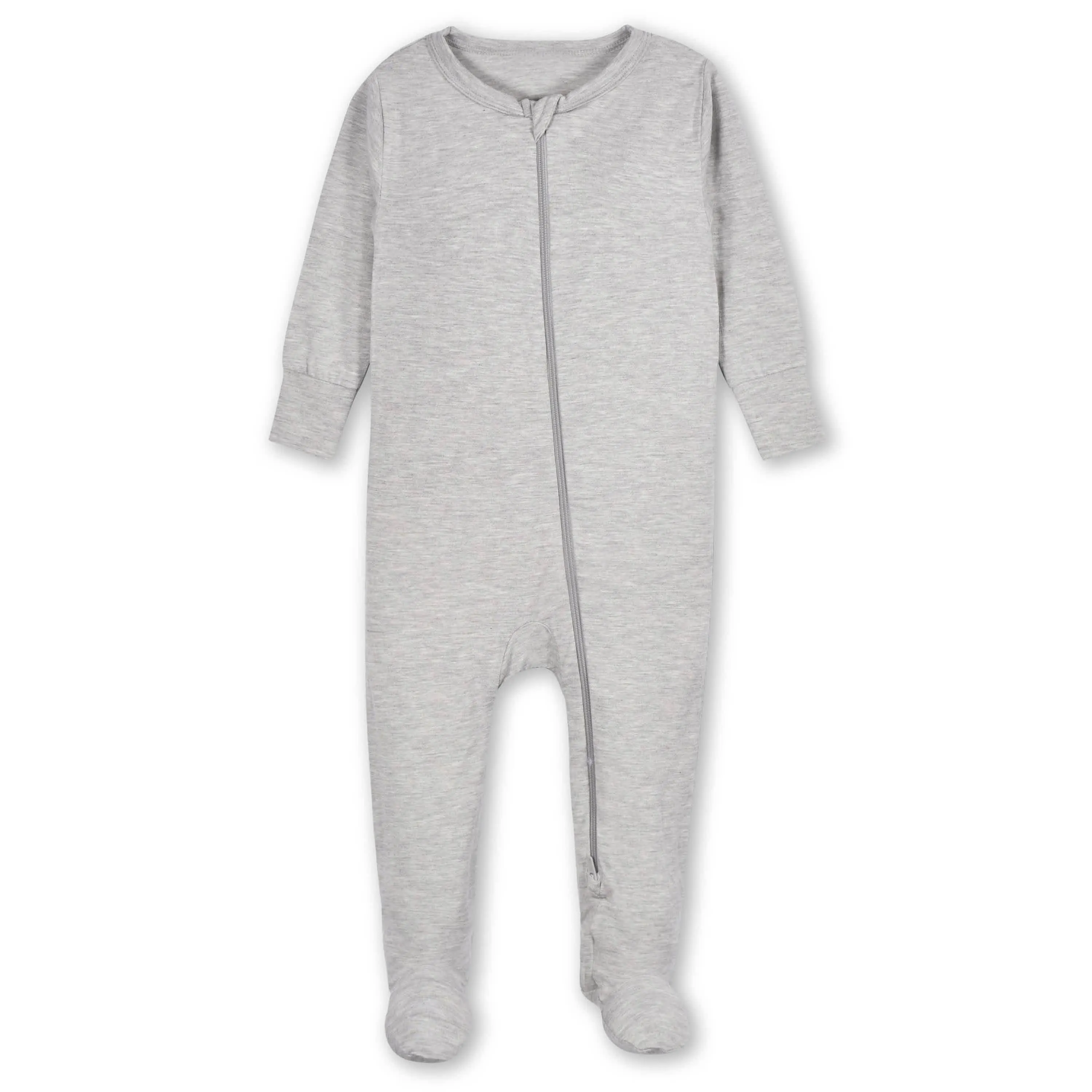 Baby & Toddler Glacier Gray Buttery Soft Viscose Made from Eucalyptus Snug Fit Footed Pajamas