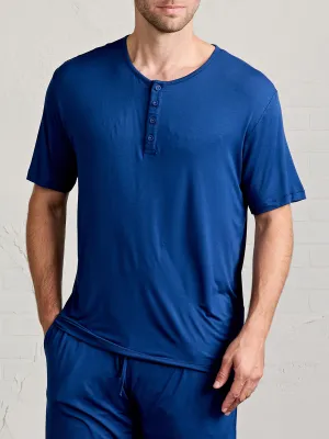 Bamboo Silk Sleep Short Sleeve Henley