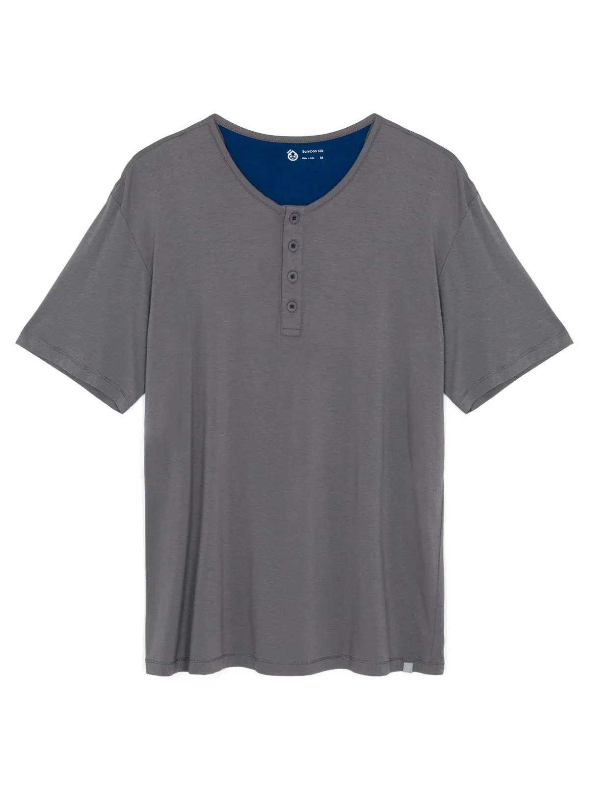 Bamboo Silk Sleep Short Sleeve Henley