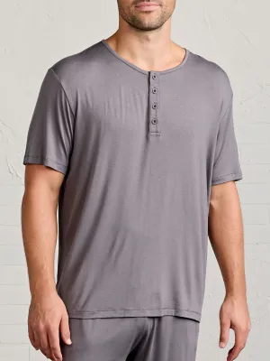 Bamboo Silk Sleep Short Sleeve Henley