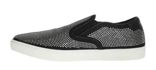 Black Strass Canvas Logo Sneakers