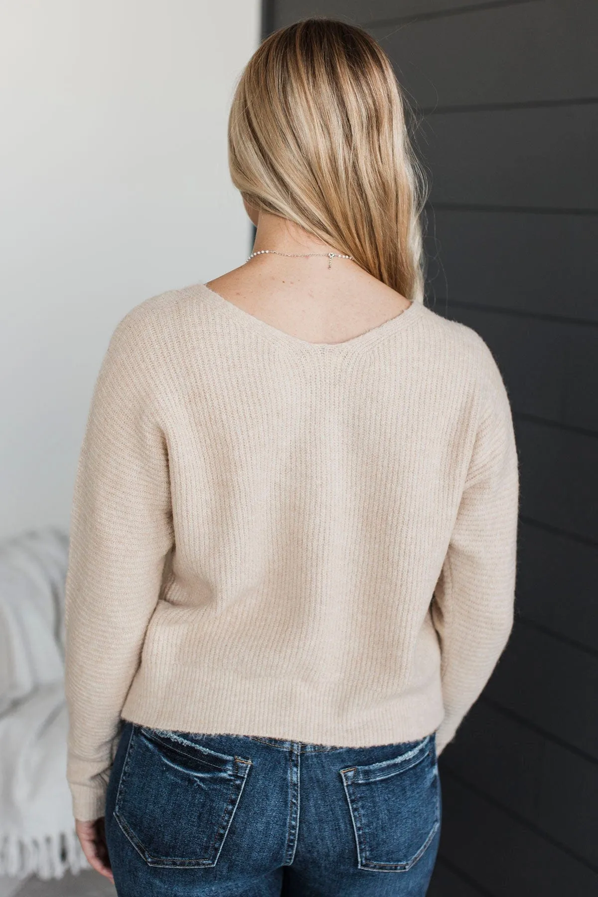Blissful Memories Knit Button Cardigan- Oatmeal