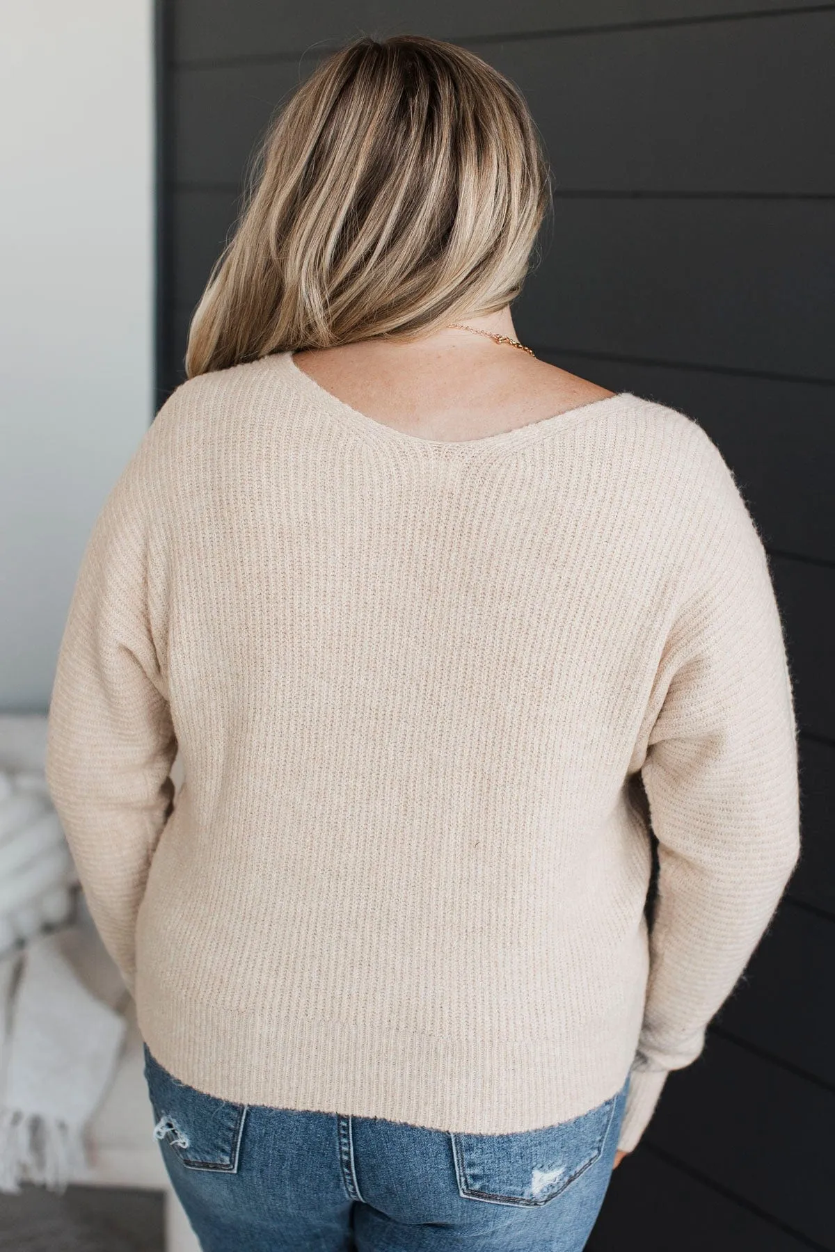 Blissful Memories Knit Button Cardigan- Oatmeal