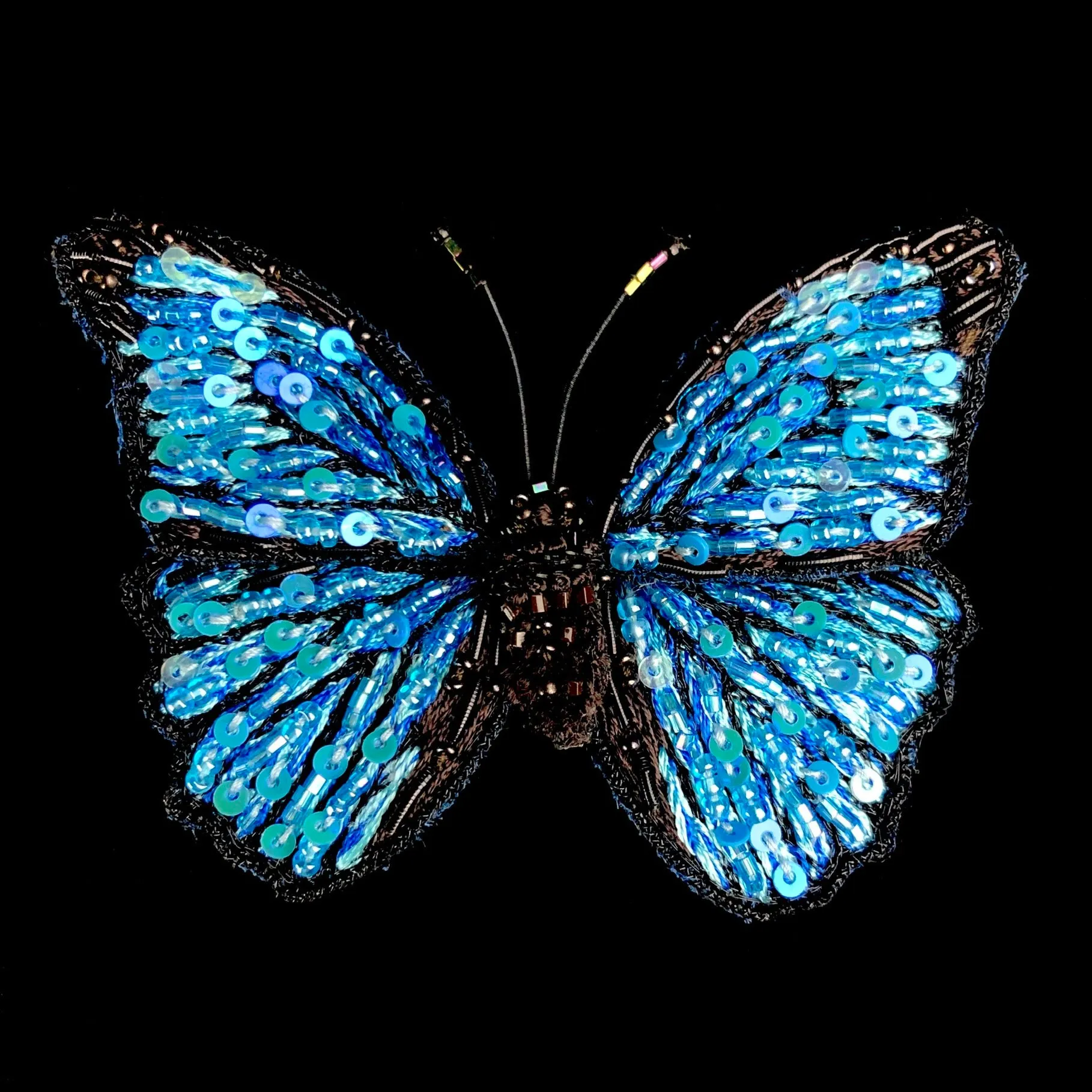 Blue Morpho Butterfly Pin Brooch