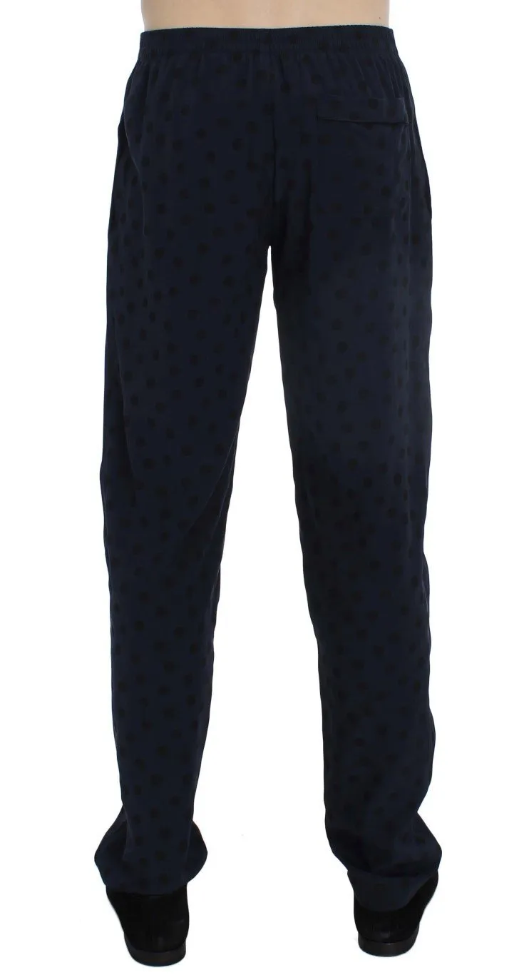 Blue SILK Pajama Lounge Pants