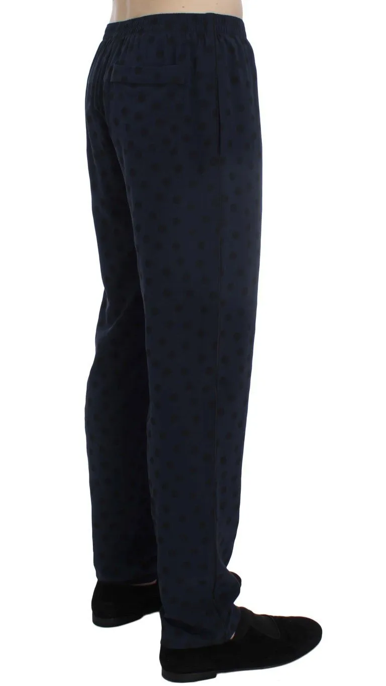 Blue SILK Pajama Lounge Pants