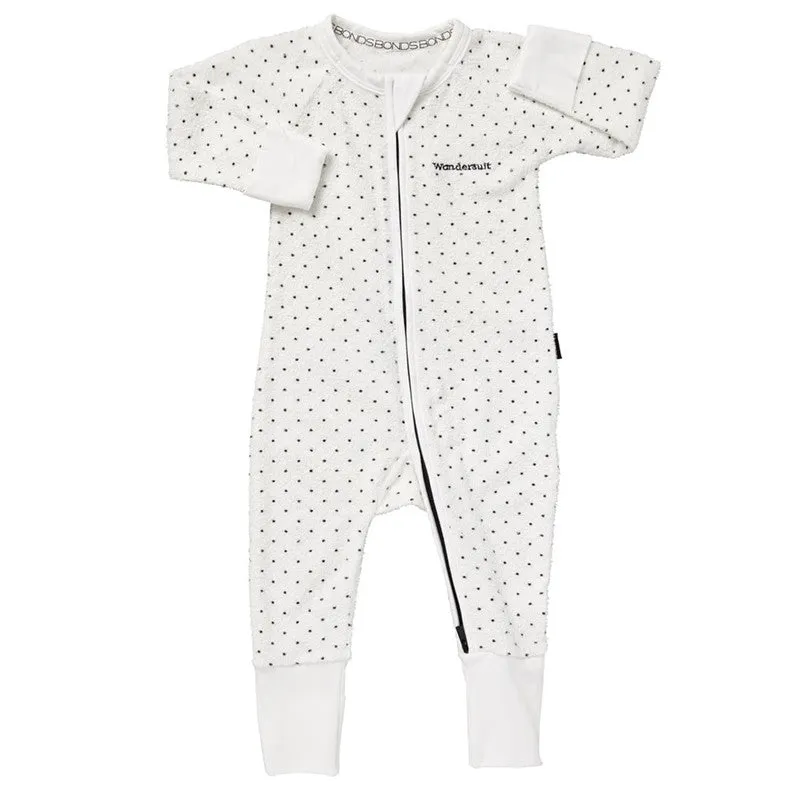 BONDS Poodlette Zip Wondersuit - White & Admiral Jess Spot