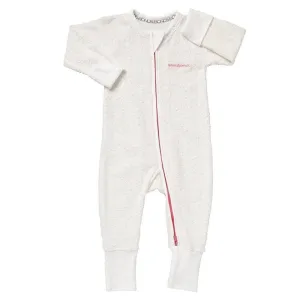 BONDS Poodlette Zip Wondersuit - White & Hyper Bloom Spot
