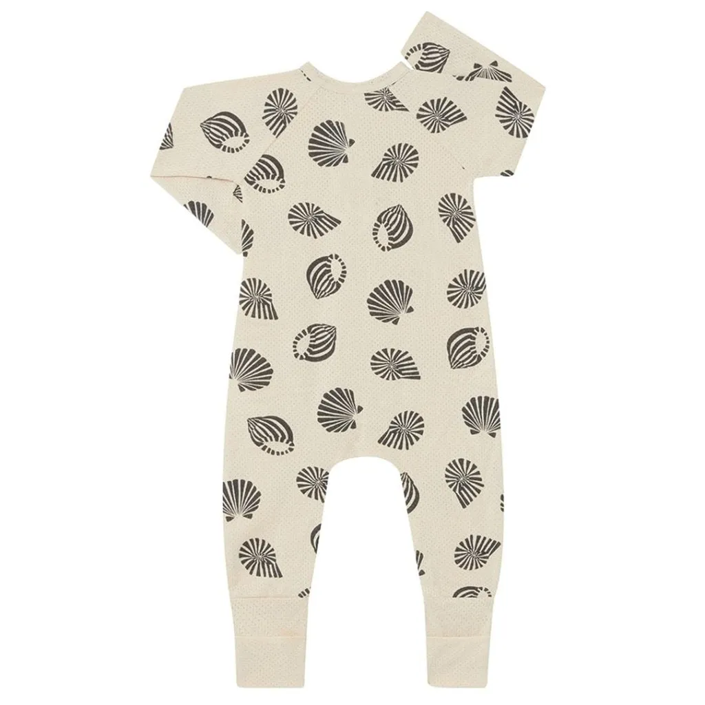 BONDS Wondercool Eyelet Zip Wondersuit - Sandy Seashells Marscapone