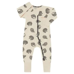 BONDS Wondercool Eyelet Zip Wondersuit - Sandy Seashells Marscapone