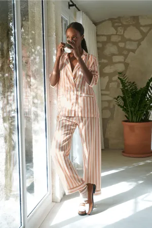 Caprice Silk Trouser Pant - Peach