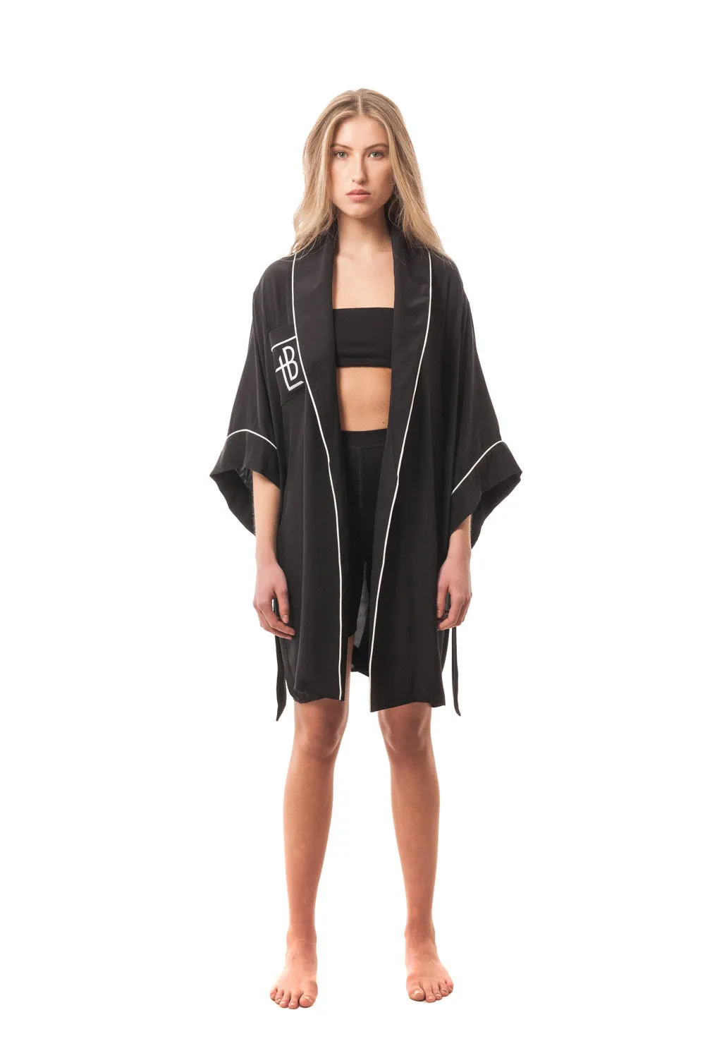 Chioggia Silk Kimono Dressing Gown