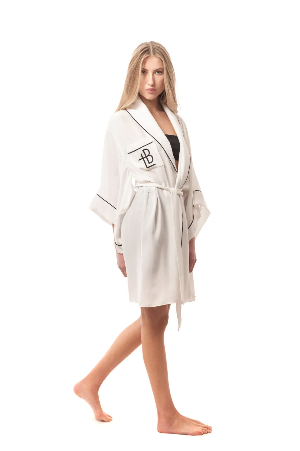 Chioggia Silk Kimono Dressing Gown