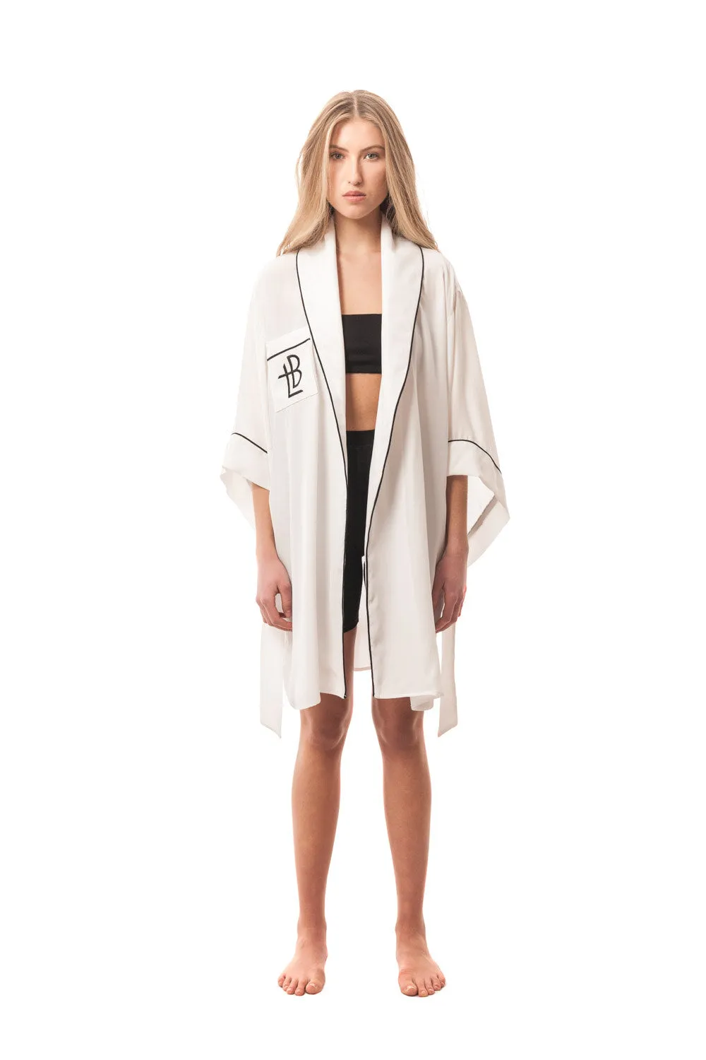Chioggia Silk Kimono Dressing Gown