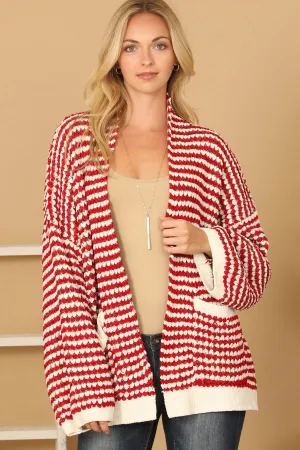 CHUNKY KNIT OPEN CARDIGAN