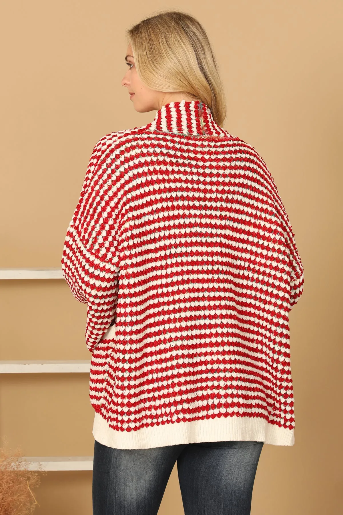 CHUNKY KNIT OPEN CARDIGAN