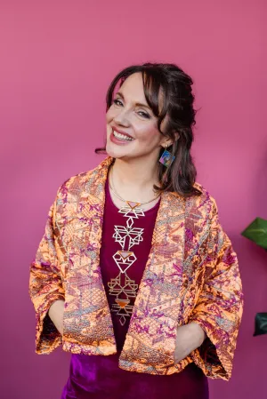 Cropped Kimono Jacket in Phoenix
