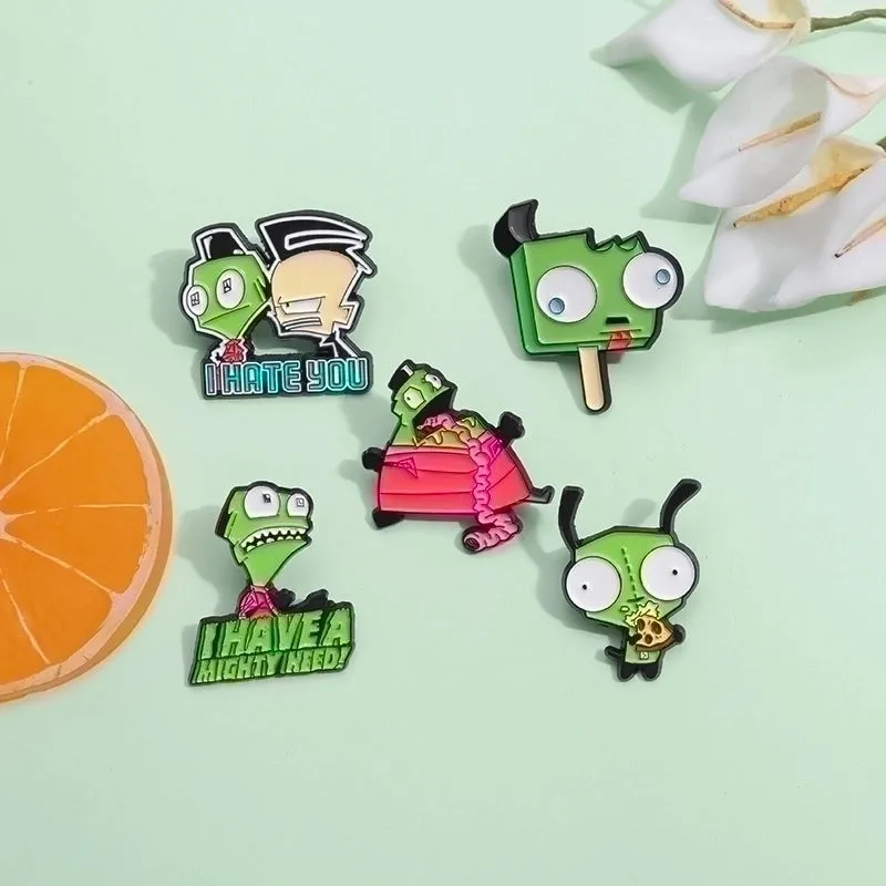 Cute Funny Pin Animal Cartoon Character Alloy Plating Unisex Brooches