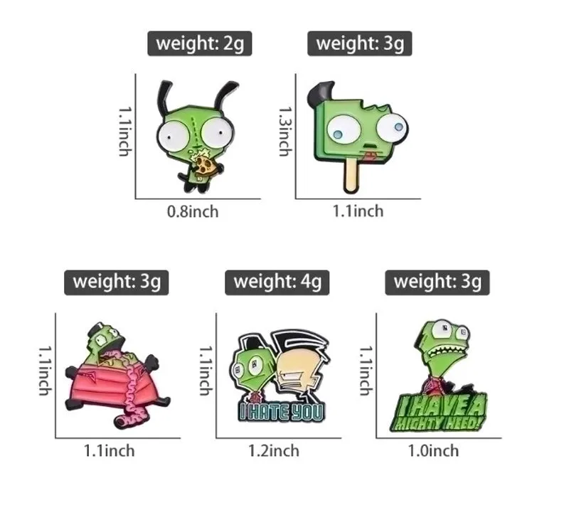 Cute Funny Pin Animal Cartoon Character Alloy Plating Unisex Brooches