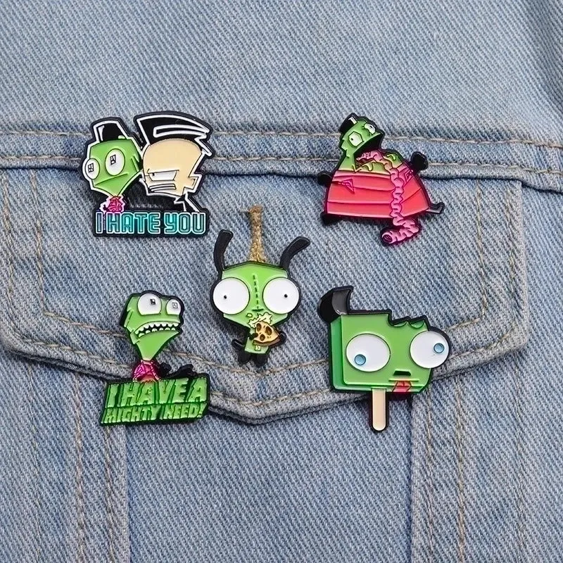 Cute Funny Pin Animal Cartoon Character Alloy Plating Unisex Brooches