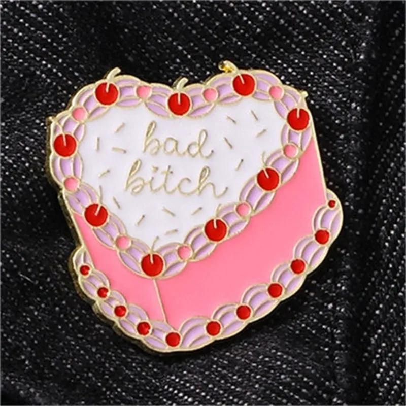 Cute Sweet Streetwear Ice Cream Animal Flower Alloy Stamping Stoving Varnish Plating Unisex Brooches