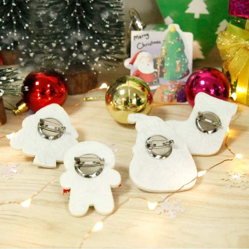 DIY Kit Felt Christmas Fashion Sweater Brooches