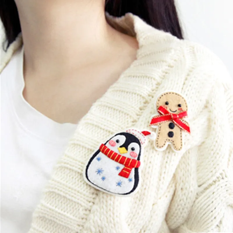 DIY Kit Felt Christmas Fashion Sweater Brooches