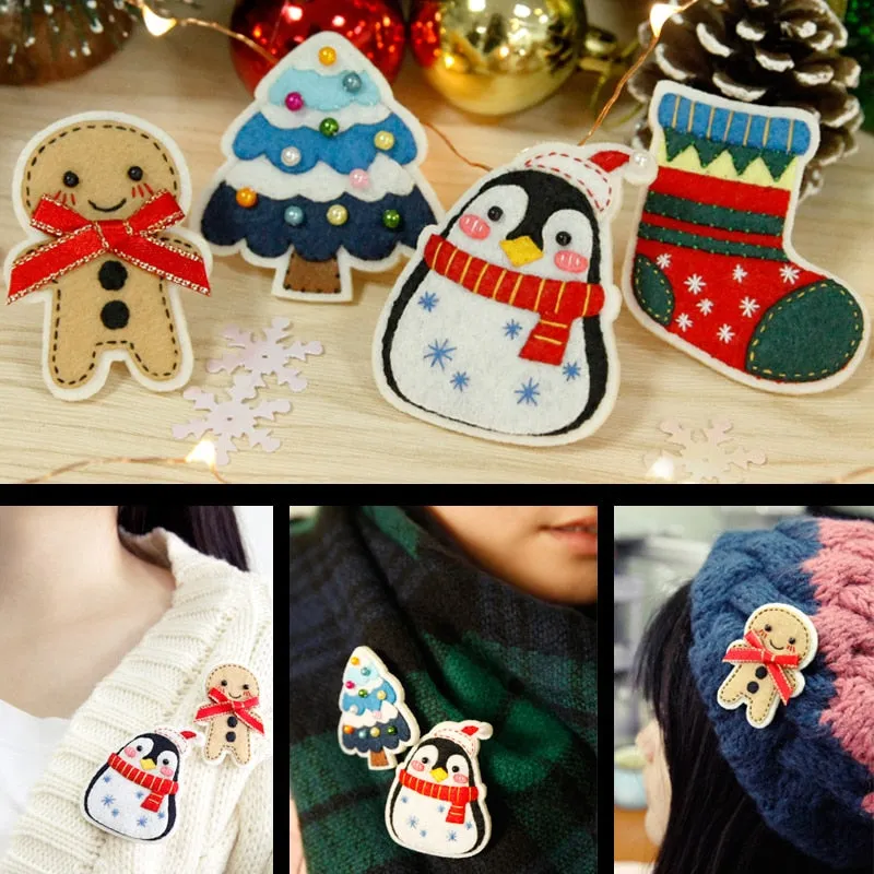 DIY Kit Felt Christmas Fashion Sweater Brooches