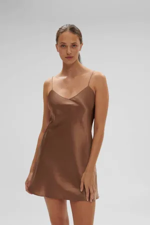 Dream Silk Dress - Light Brown