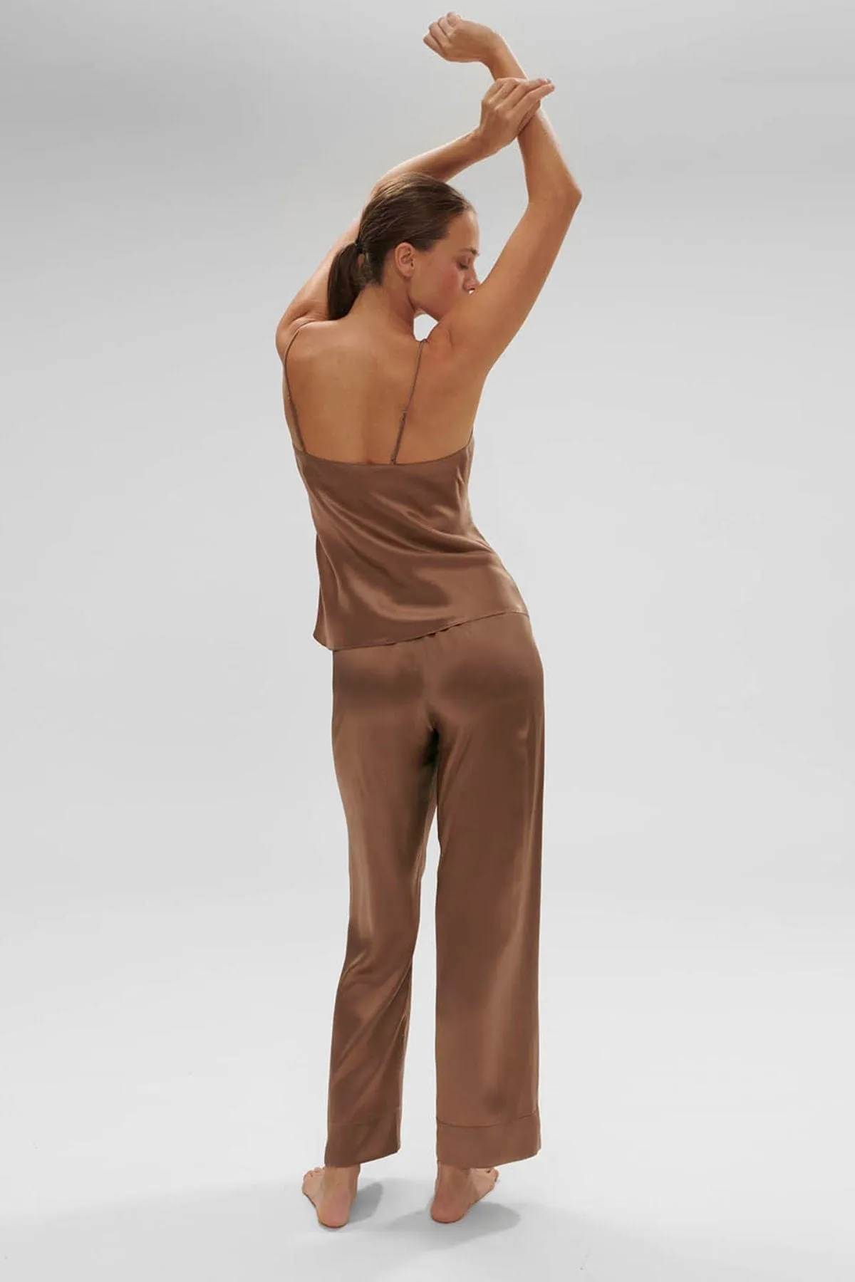 Dream Silk Pant - Light Brown