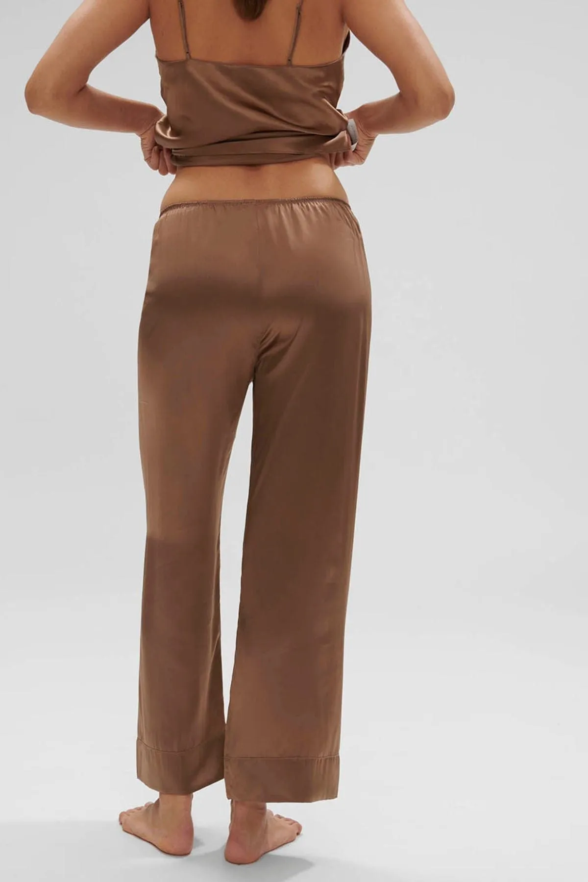 Dream Silk Pant - Light Brown
