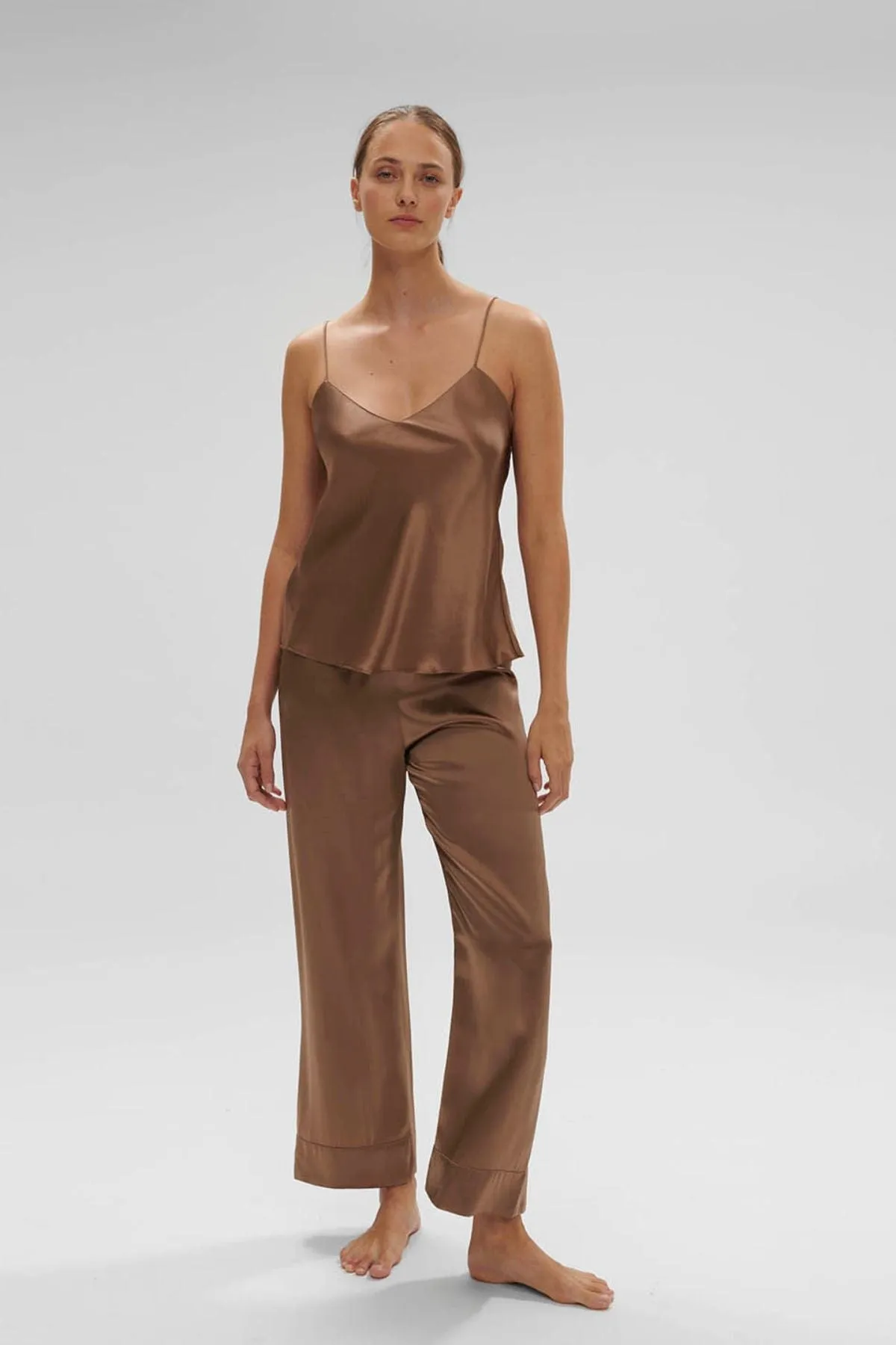 Dream Silk Pant - Light Brown