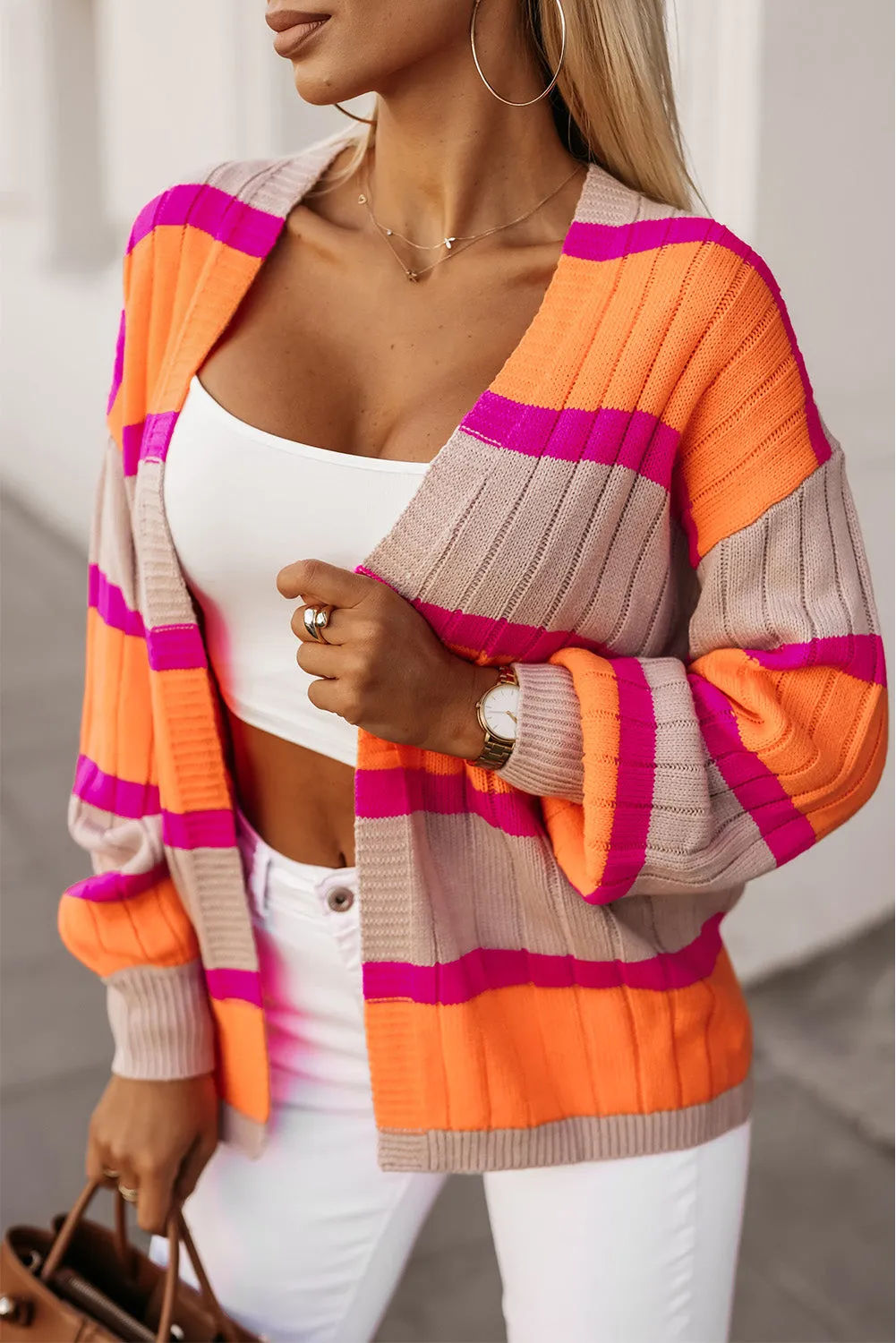 Drop Shoulder Slouchy Cardigan