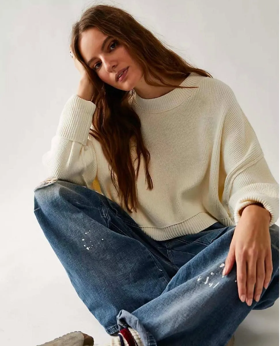 Easy Street Cropped Pullover Moonglow