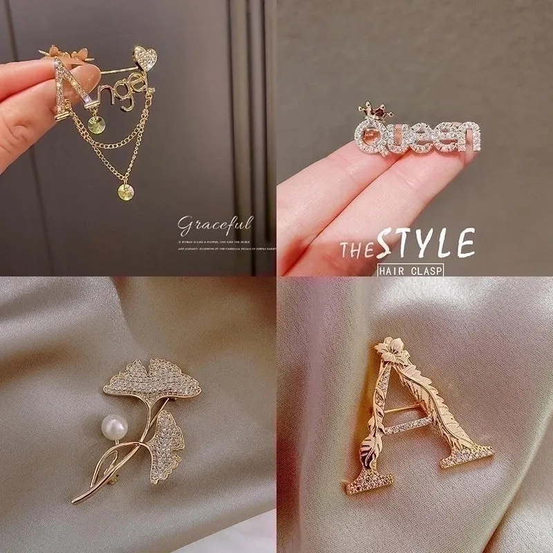 Ethnic Style Pin Animal Letter Heart Shape Alloy Plating Artificial Gemstones Women'S Brooches 1 Piece