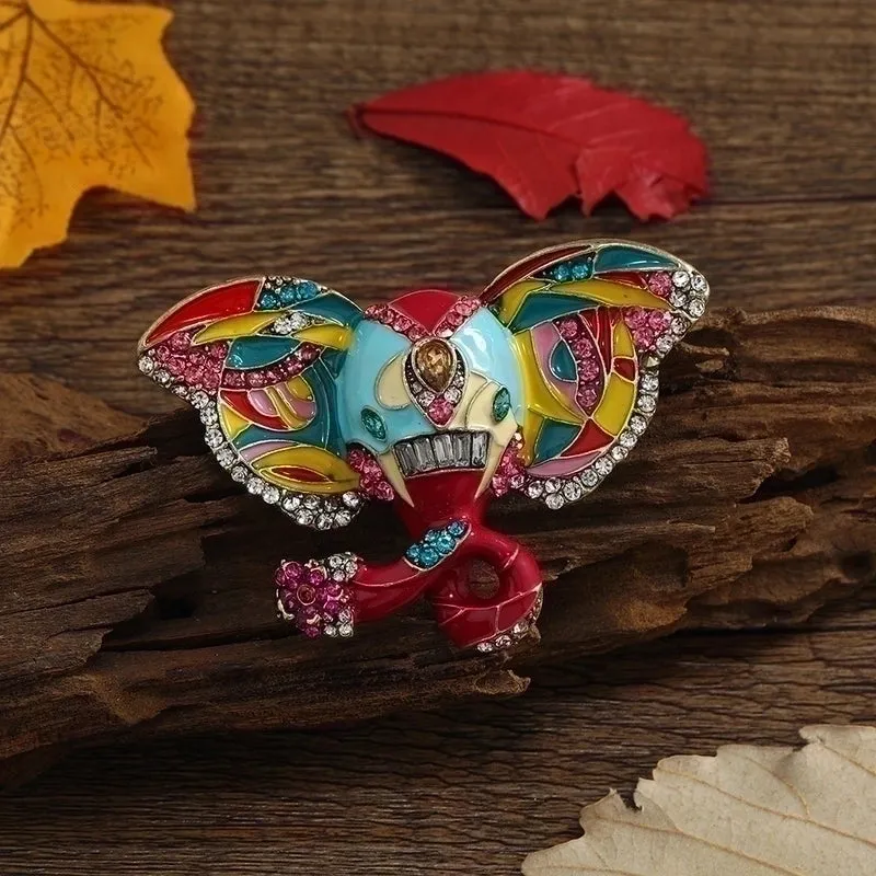 Exaggerated Pin Animal Alloy Plating Artificial Gemstones Unisex Brooches