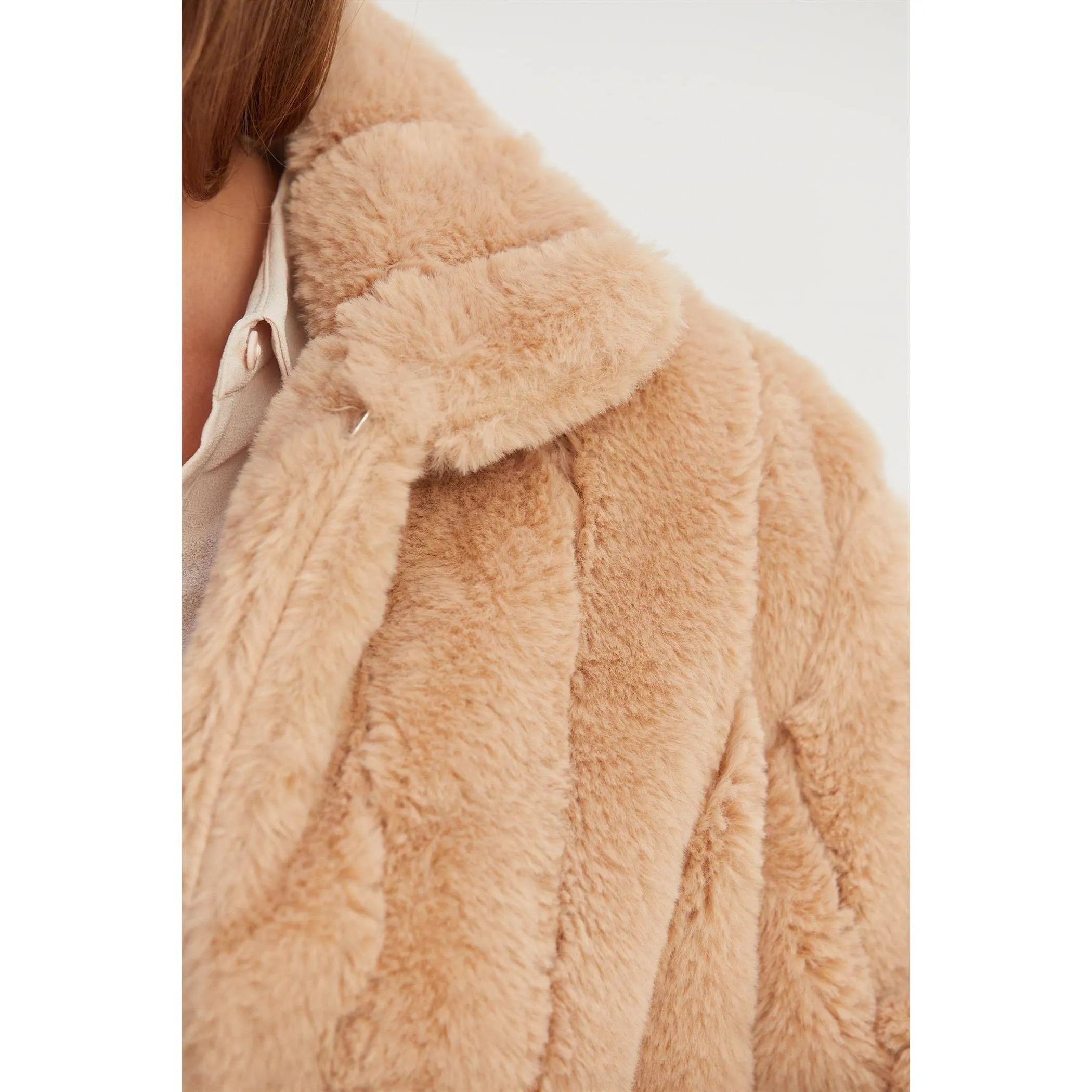 Faux Fur HYFVE Jacket: Grey