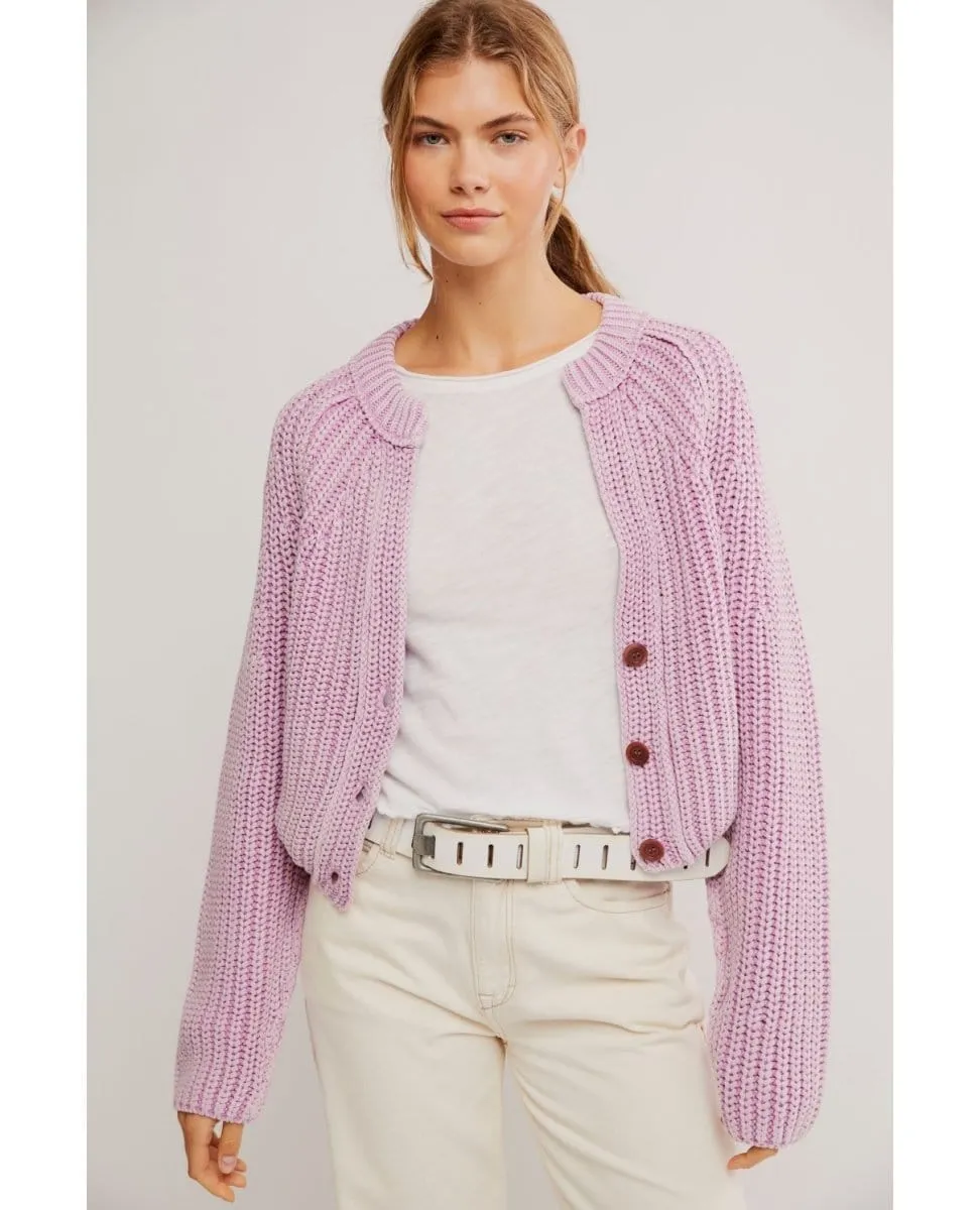 Free People Sweet Nothing Cardi Spring Fling Purple