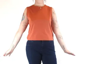 Gorman orange sleeveless cropped tank top size 12